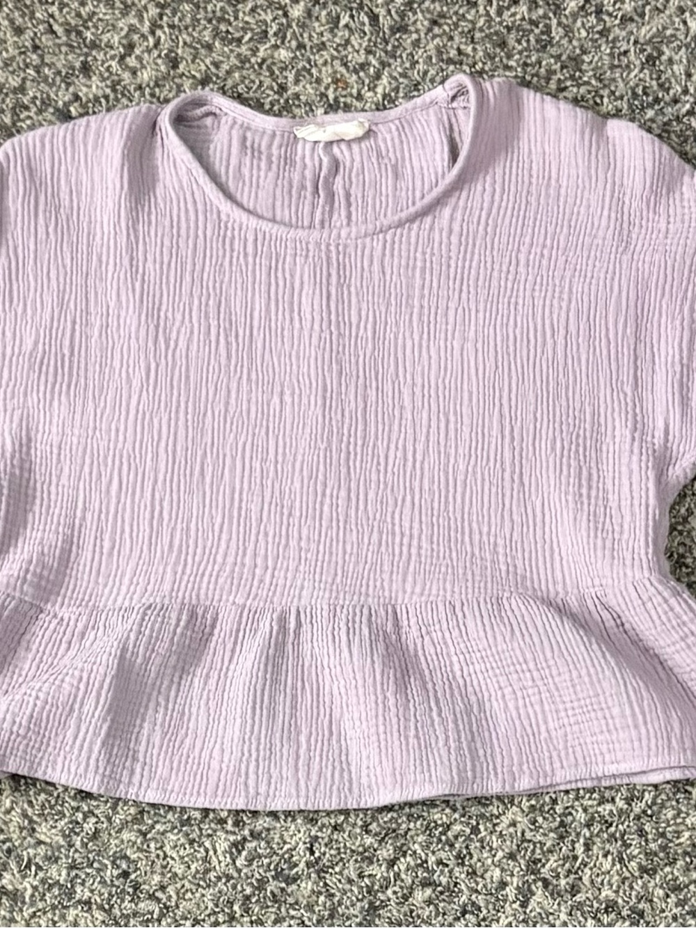 Altar'd State Light Lavender Peplum Blouse